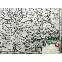 Mapa. Walachia. Rumunia. XVII wiek. 